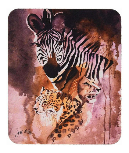 Tesoros De La Caroline Cheetah, Lion, & Zebra Mouse Pad/c