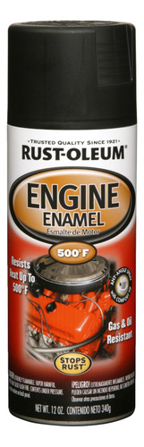 Spray Preto Fosco Para Pintura De Motores - Rust Oleum
