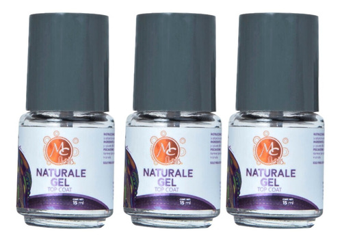 Pack De 3 Naturale Gel Esmalte Top Coat Para Uñas Mc Nails.