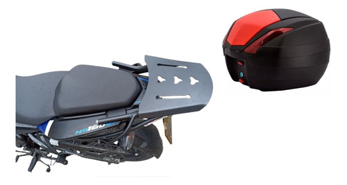 Parrilla Para Moto Pulsar Ns 200/160 Y Baúl Tomcat 34 Litros