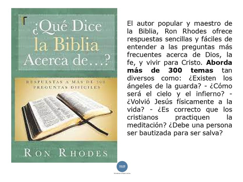 ¿que Dice La Biblia Acerca De.?