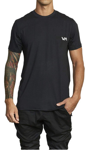 Rvca Camiseta Deportiva De Manga Corta Con Cuello Redondo Pa