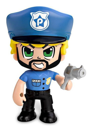 Muñeco Pinypon Action Figura + Auto + Moto Policia + Acc Edu
