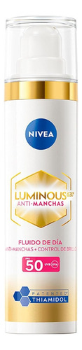 Nivea Fluido Facial Luminous630 Fps50 Antimanchas 40ml Todo Tipo De Piel Día/noche