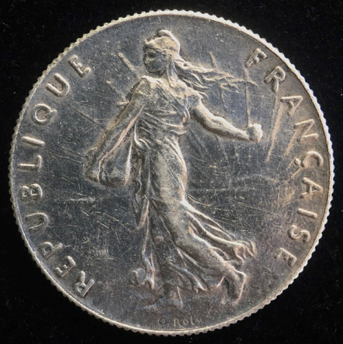 Francia, 50 Centimes, 1913. Plata. Sembradora. Xf+/aunc
