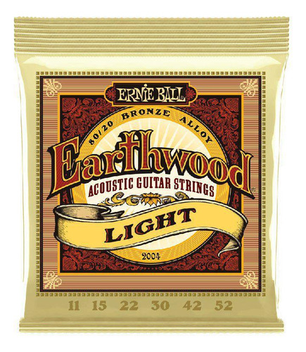 Encordoamento 011 Ernie Ball Earthwood Light Bronze 2004