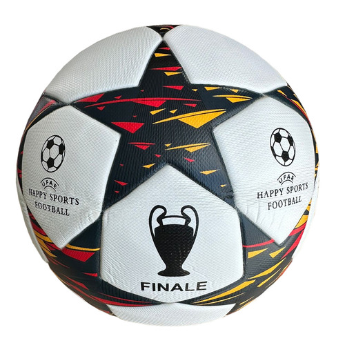 Balón Futbol Soccer No. 5 Profesional Modelo Champions Genérico Híbrido Sin Costuras Termosellado Comerliv Generico Estrellas Pelota Blanco Cámara Butílica Resistente Superficie Pu Impermeable