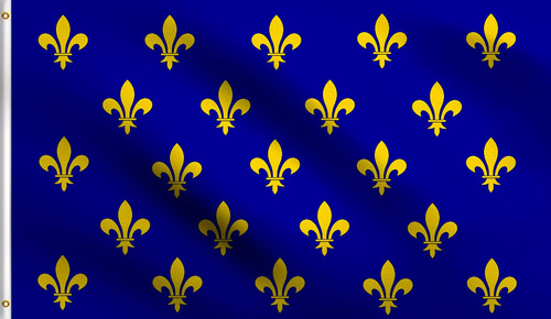 Dmse Bandera Azul De Flor De Lis De Muchos Francia Royal Mut