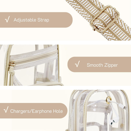 Bolso Transparente Missnine Para Eventos En Estadios, Bolso