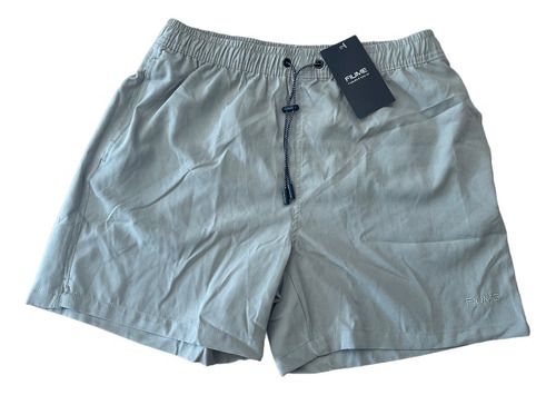 Malla Fiume Hombre Traje De Baño Short Liso Bolsillos