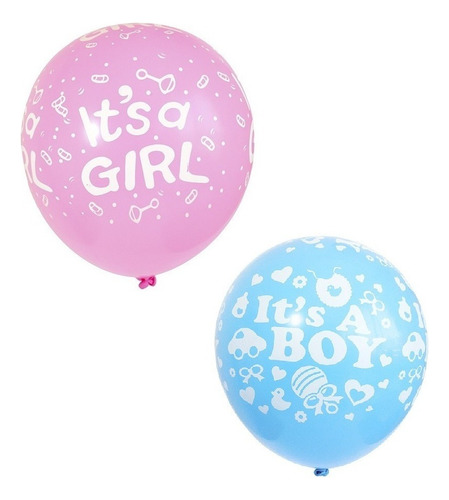 Globos Baby Shower Radio 12 X 25 Un Cotillón Activarte Color Rosado