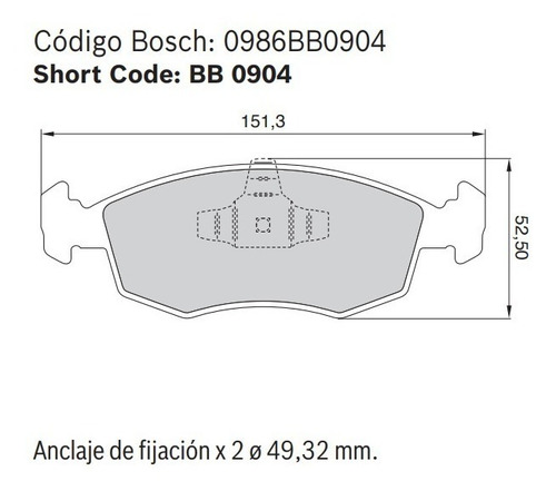 Pastillas Freno Delanteras Bosch Fiat Punto Palio Adventure