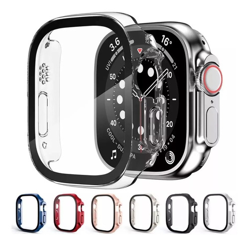 Imagen 1 de 8 de Case Funda Protector Con Vidrio Para Apple Watch Ultra 49mm