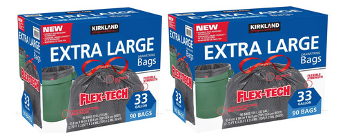 Kirkland Bolsas De Basura 33 Galones  Tamaño Xl Pack Of 2