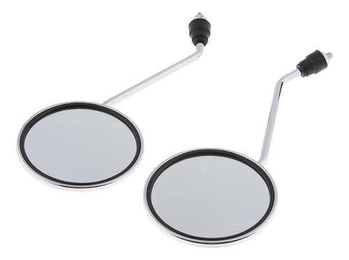 Imagen 1 de 9 de Par Espejo Retrovisor Accesorio Circular Para Moto Crucero