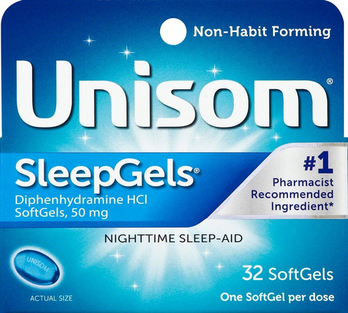 Sleepgels Unisom Diphenhydramine Hcl Cápsulas 32ct