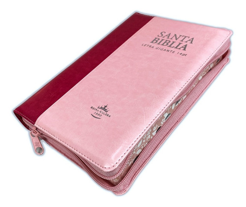 Imagen 2 de 4 de Biblia Reina Valera 1960 Letra Grande Cierre Indice Rosa
