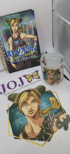 Pack Jolyne Cujoh Jojos Bizarre Adventure Morral Taza Agenda