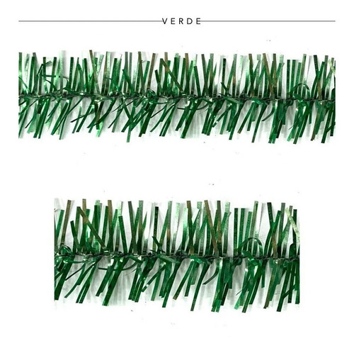 Imagen 3 de 9 de Lameta Colores 6cm Pack X 5 - Boa Guirnalda Deco Navidad