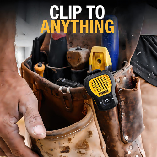 Alto-falante Bluetooth portátil Dewalt, com clipe magnético, Inhalá 110v