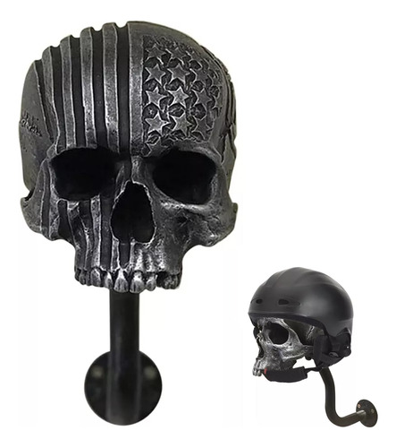 Soporte De Calavera Para Montaje En Pared Para Casco De Moto