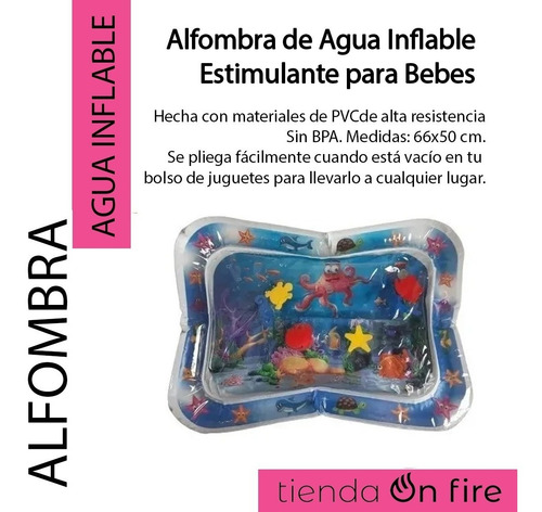 Alfombra Agua Juego Antigolpes Para Bebe Gimnasio Didáctico
