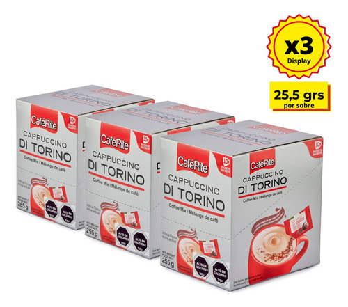 Café Caferite®cappuccino Ditorino Chocolate 10x25,5x3display