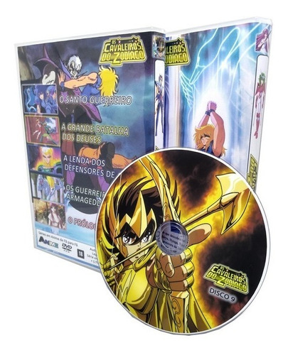 Box Dvd Cavaleiros Do Zodiaco Dual + Hades + 5 Filmes Leg