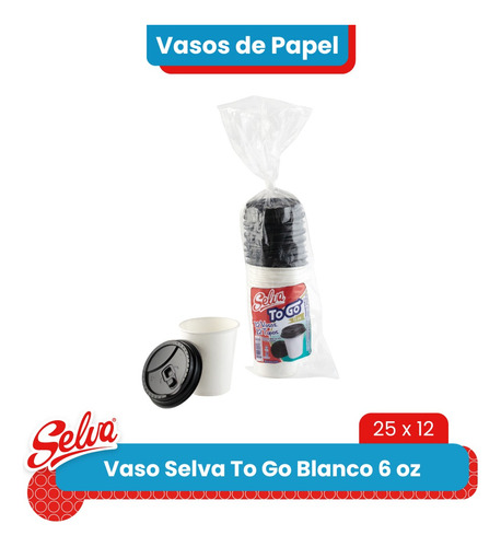 Vaso Selva To Go Blanco 6 Oz