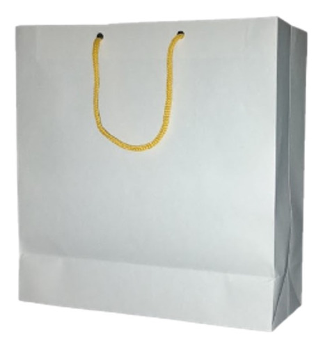 25 Bolsas De Papel Bond Blanco 115 Gr Tam:25x25x9