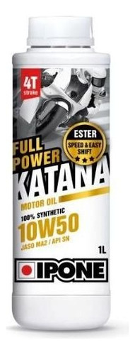 Aceite Ipone Sintetico Katana Full Power 4t 10w50 Motoscba