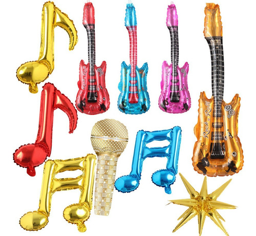 Musical Instrument Nota Musical Decoracion Con Globos 10pcs