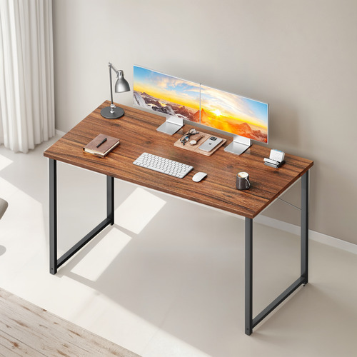 Escritorio Para Computadora 120 Cm Moderno Color Café Oscuro