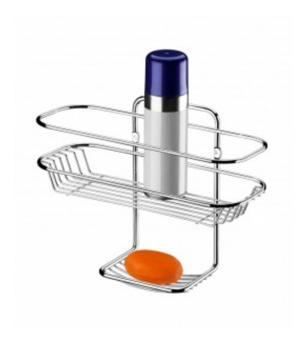  Soporte Para  Ducha Rack C/estante -organizador- Acero 