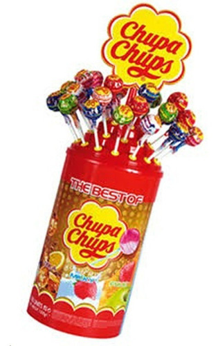 Chupa Chups Pirulito Com Corante Natural Pote C/100 Unidades