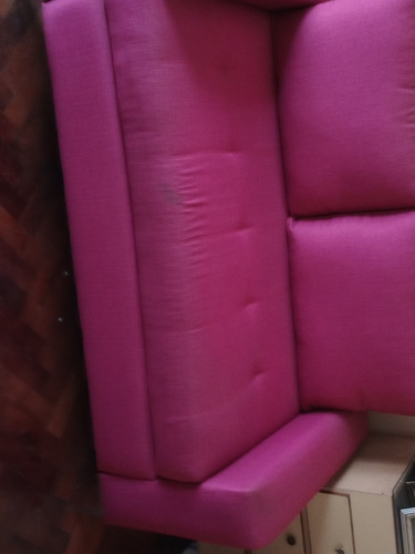 Sillón 2 Cuerpo Chenille Fucsia Usado Excelente Estado