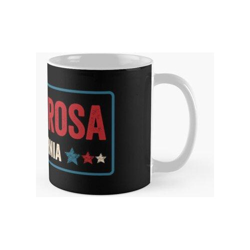 Taza Santa Rosa California Ee. Uu. Tipografía Diseño Apenado