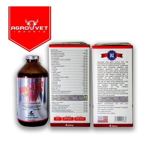 Imagem 1 de 3 de Gain Weight Kick Ultra Fast Engorda Rápida Bovinos