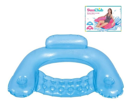 Sillon Inflable Adulto Con Posa Vasos Pileta Playa 128x84 Cm