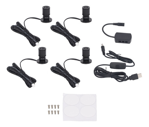 Mini Focos Led Ajustables, 4 Unidades, 5 V, Regulables, Usb