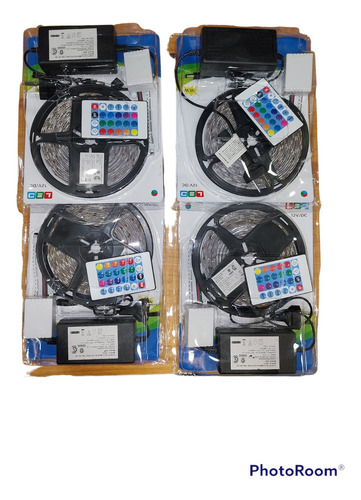 Pack De 4 Tiras De Led 5 Metros Rgb 5050 Exterior Completas.