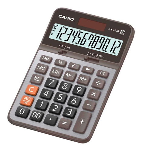 Calculadora De Escritorio Casio Ax 120b Ergonómica Gris