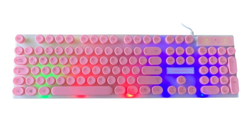 Imagen 2 de 9 de Teclado Mouse Y Diadema Gaming Lu745 Rosa