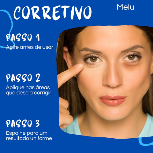 Corretivo Facial Líquido Melu By Ruby Rose Tonalidade Me110
