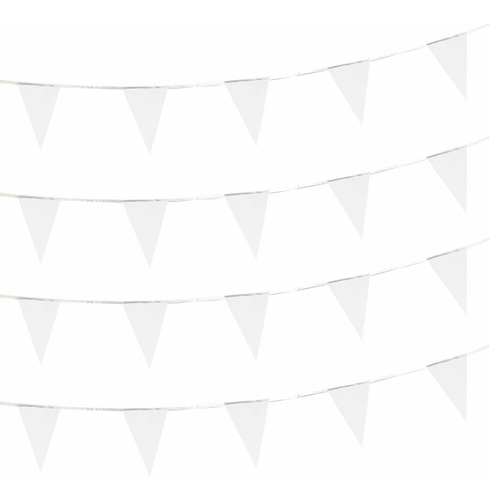 Autop Banderin 100 Pie Color Blanco Solido Triangular
