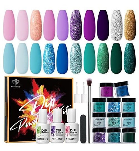 Esmalte - Modelones - Kit De 20 Colores Para Uñas En Polvo P