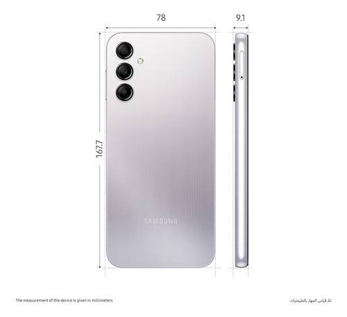 Smartphone Samsung Galaxy A14 Sm-a145p/ds 128 Gb + 4 Gb Plateado