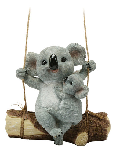 Resina Columpio Koala Estatuas Animal Mobiliario Para