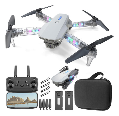 Mini Drone Con Camara Ourlife Ak Air2 Con Luces Chidas Gris