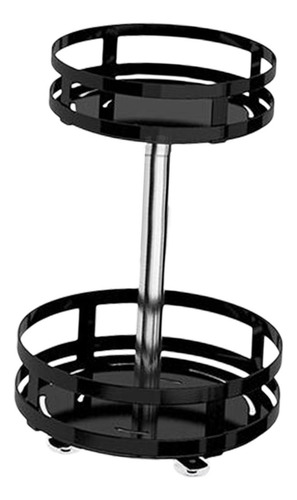 Rack De Armazenamento Giratório 360° Rodada 2 Nível